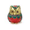 Gemstone Work Vintage Brass Owl Decor Showpiece, Owl Showpieces for Home Decor