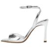 Pu Open Toe Fashion One Strap Sandals 9.5Cm Women Sandals Silver 2311610808