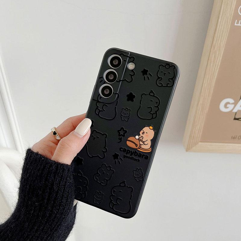 Мультяшная капибара Милый чехол для телефона Samsung Galaxy S26 S25 Ultra S24 S23 S22 Plus S21 S20 FE S26Ultra A37 A57 5G Силиконовый чехол