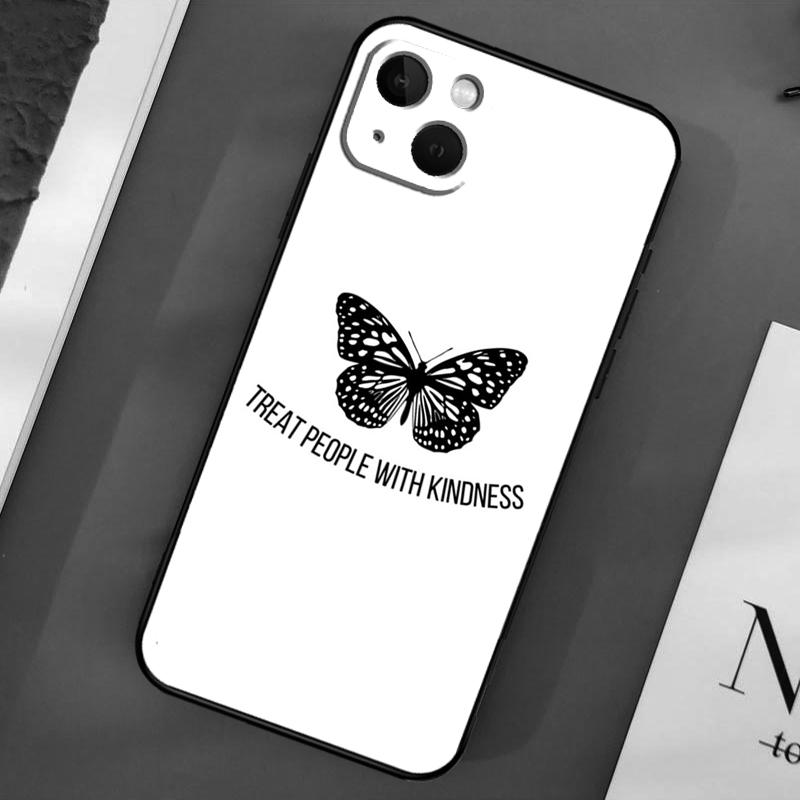Чехол для телефона Treat People With Kindness для iPhone 15 13 12 11 14 Pro Max Mini X XR XS MAX SE 2020 7 8 Plus задняя крышка