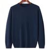 Worm-spinned Round Neck Wool Sweater for Men's Autumn and Winter New Loose Casual Base Shirt Top Versatile Warm Sweater