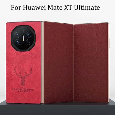 Для Huawei Mate XT Ultimate мультяшный кожаный чехол для телефона с головой оленя-оленя для HUAWEI Mate X5 X3 X2 мягкий силиконовый бампер противоударный чехол для Mate XT x5 x3