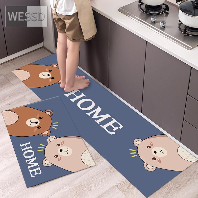 Набор кухонных ковров с героями мультфильмов, 2 шт., милые детские прикроватные коврики для спальни, небольшой коврик для прихожей, коврик для ванной комнаты, бегун 40X60 см, 40X120 см