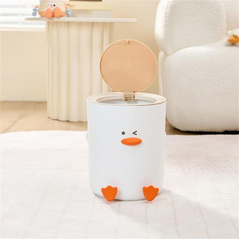 Creative Duck Theme Waste Bin Space Saving Home Decors For Small Space Kitchen Bathroom Use Trash Can for Office