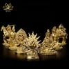 7pcs/set Gold Plating Tibetan Buddhist Supplies Seven Treasured Symbol Temple/Home/Office Putting Decorate Craft Statues