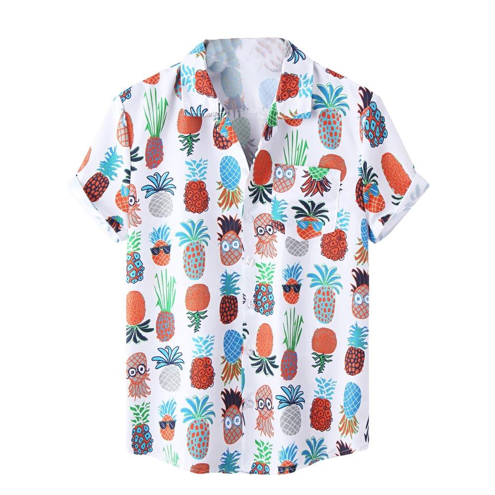 Summer Fashion Casual Holiday Beach Shirt 3D Flower Pattern T-shirt Retro Short Sleeve Street Vacation Outdoor Men's and Women's Shirt