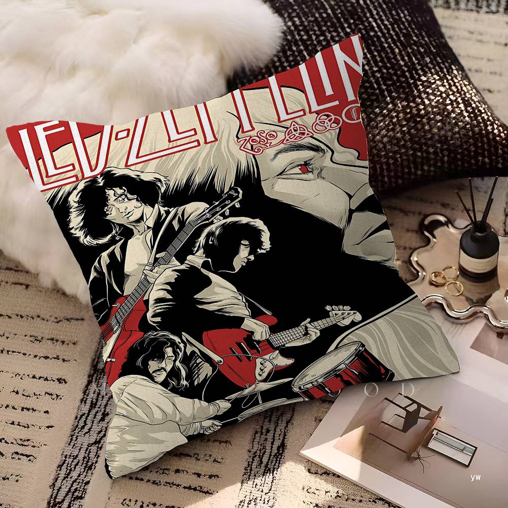 Группа L-Led Z-Zeppelin Подушка Подарок Декор для дома и офиса Спальня Диван Автомобиль Наволочка Чехол 45x45