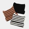 Imp Ear Warm Woolen Cap Female Cute Cat Ears Fashion Striped Knitting Cap Set Head Cap Fashion Hip-hop Cotton Cap Bean Cap