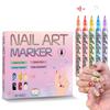 Nail Pen, Painting And Outlining Pen, 0.7mm Nail DIY Quick-drying Pen, Colorful Painting And Outlining Nail Pen,30ML