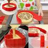 Set of 4pcs Magic Adjustable Cake Mold for Heart Shape and Other Cakes In Red Silicone (4pcs)