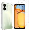 Shockproof Case for Xiaomi Redmi 13C and 2 Tempered Glass Screen Protector Phonillico®