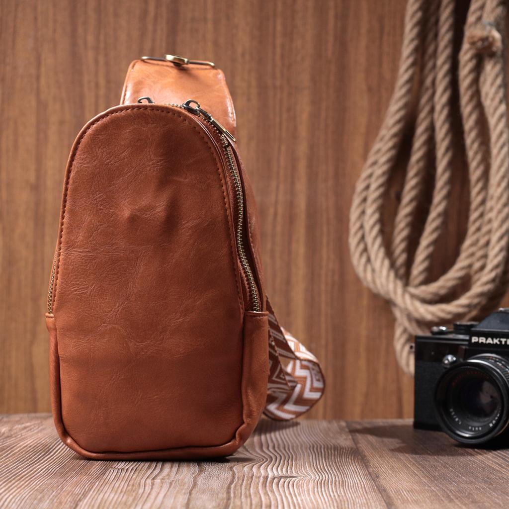 Interesting Shoulder Bag In a Fashionable Color Made of Eco-leather VINTAGE Bag 22793 Red