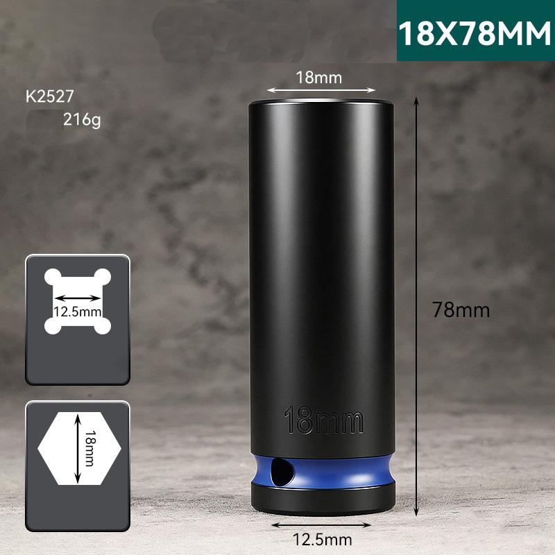 1/2 Inch Drive Deep Impact Socket Set Metric 8-32mm Pneumatic Wrench Tire Removal Auto Motorcycle Repair Hand Tool Kit Colorful