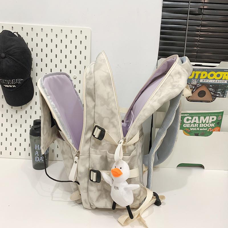 Trendy Graffiti Backpack for Junior High To College Students - Unisex, Large Capacity, Double Shoulder