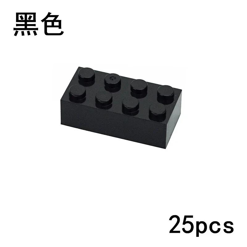 DO IT YOURSELF Plastic Material Construction Bricks Figures 25pcs Thick Blocks 2x4 Dots Dimension Works With featuring 3001 Learning Creativity Toy