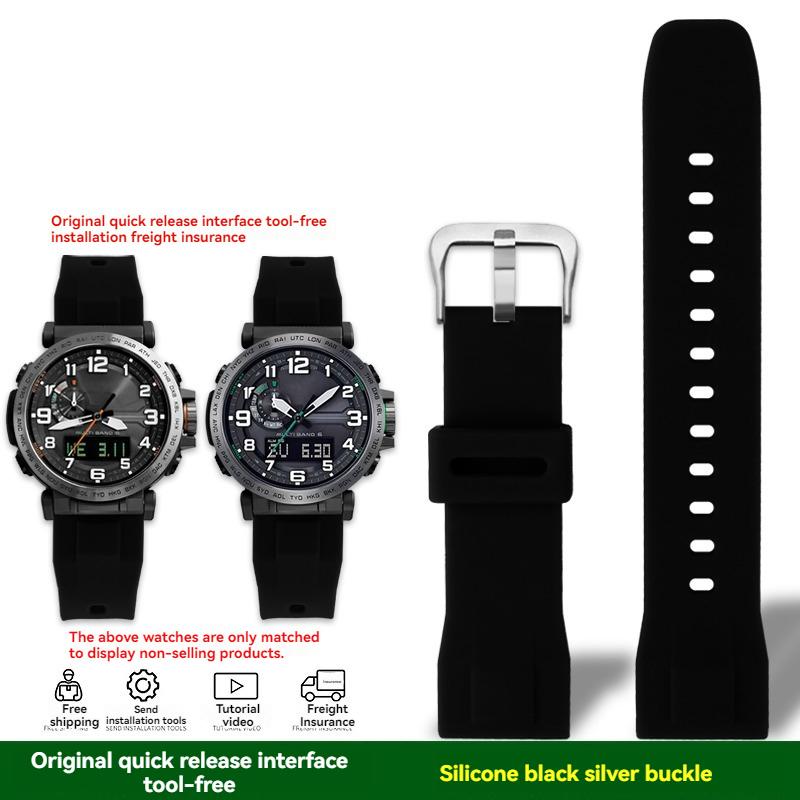 Для серии Casio PROTREK PRG-601 PRG-600 PRG-650 PRW-6600Y GA2200 Дышащий нейлоновый холщовый ремешок 24 мм Быстросъемный браслет