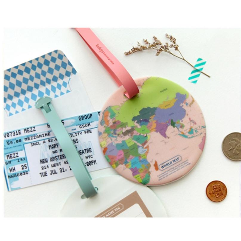 ПВХ Мировая карта Бирка для багажа Декоративный подвес для сумки Прочная Легкая конструкция для чемодана Багажа Дорожной сумки Идентификационная маркировка Дорожные аксессуары