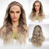 13x4 Длинные Волнистые Синтетические Парики Фронта Шнурка Волосы Омбре Коричневый Блондинка для Женщин Повседневная Вечеринка Косплей Термостойкое Волокно