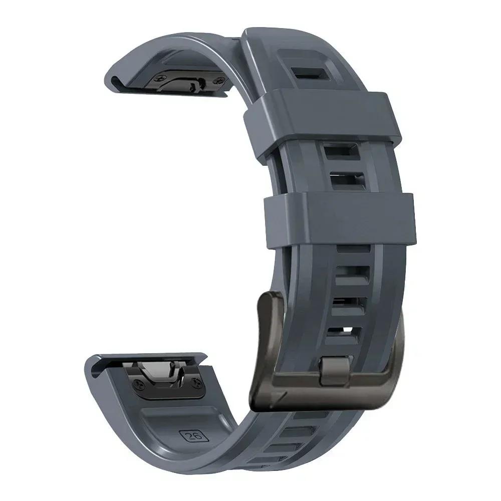 Силиконовый ремешок 22 26 мм для Garmin Quatix 8/Tactix 8 7Pro/Fenix5 5x puls 7 7x 6 6x 8 Pro 47mm 51mm/D2 Bravo Quick Fit Спортивный ремешок