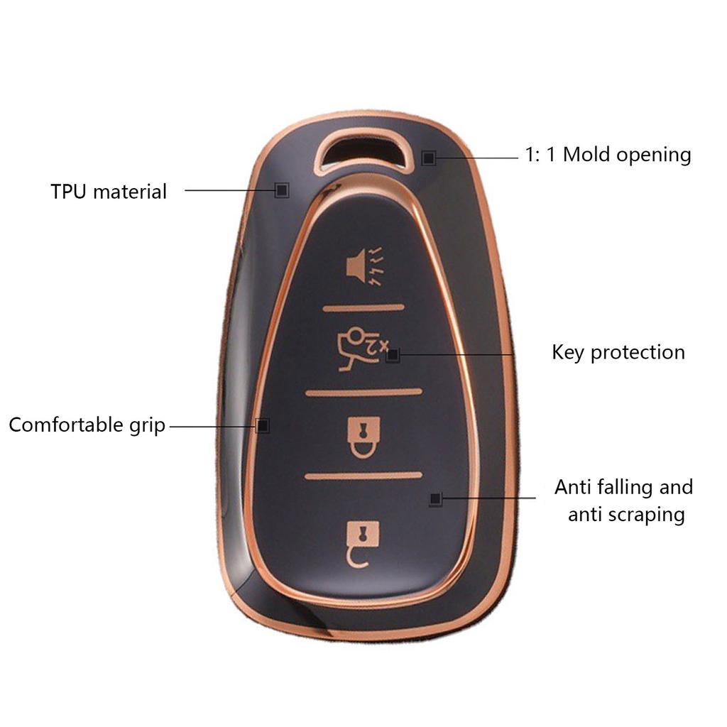 Новый чехол для ключей из ТПУ с 5 кнопками для Chevrolet 2017-Chevy Malibu Camaro Cruze Traverse Sonic Volt Bolt