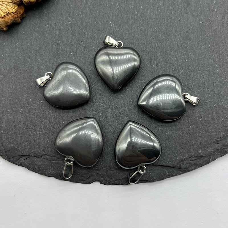 Ожерелье с подвеской из натурального хрустального камня в форме сердца, аксессуары - Ювелирные изделия с подвеской Love