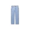 Li Ning X Steven Harrington Collaboration Letter Print Loose Mid Waist Straight Leg Jeans Men Jeans Light-Blue AJQT385-1