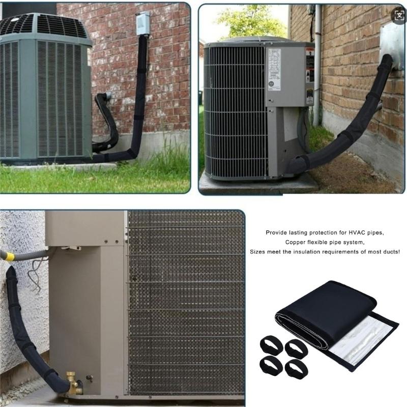 Heavy Duty Air Conditioner Copper Pipe Insulation Sleeve Weatherproof Abrasion Resistant Protective Cover Replacement
