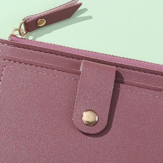 Привлекательный женский многофункциональный кошелек из искусственной кожи с пряжкой