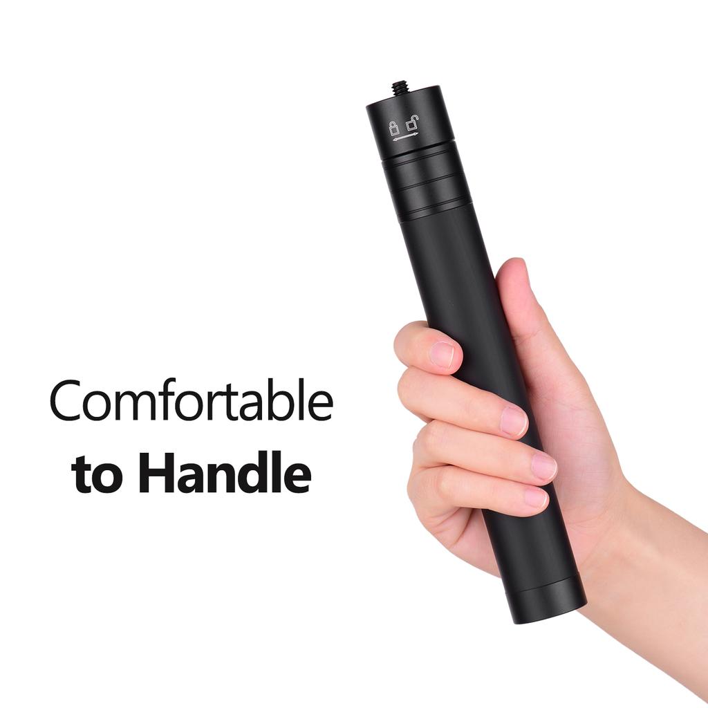 Telescopic Stabilizer Extension Rod Max. Length 73cm Aluminum Alloy Pole with 1 4 Inch Screw and Screw Hole for Gimbal