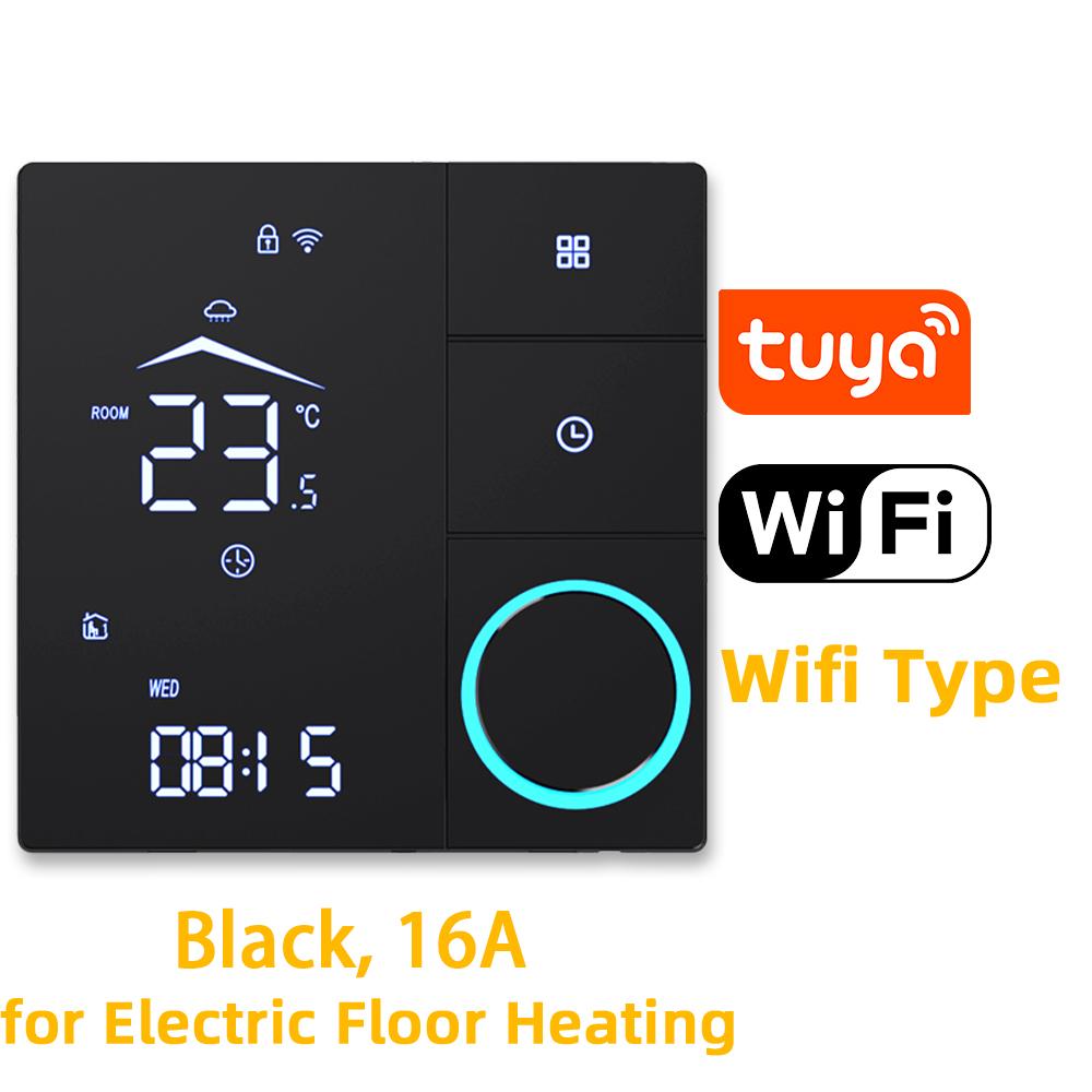 NEW Smart Knob WiFi Temperature Controller 90~240V 3/16/25 A Work with Water/gas Boiler Underfloor Heating Thermostat