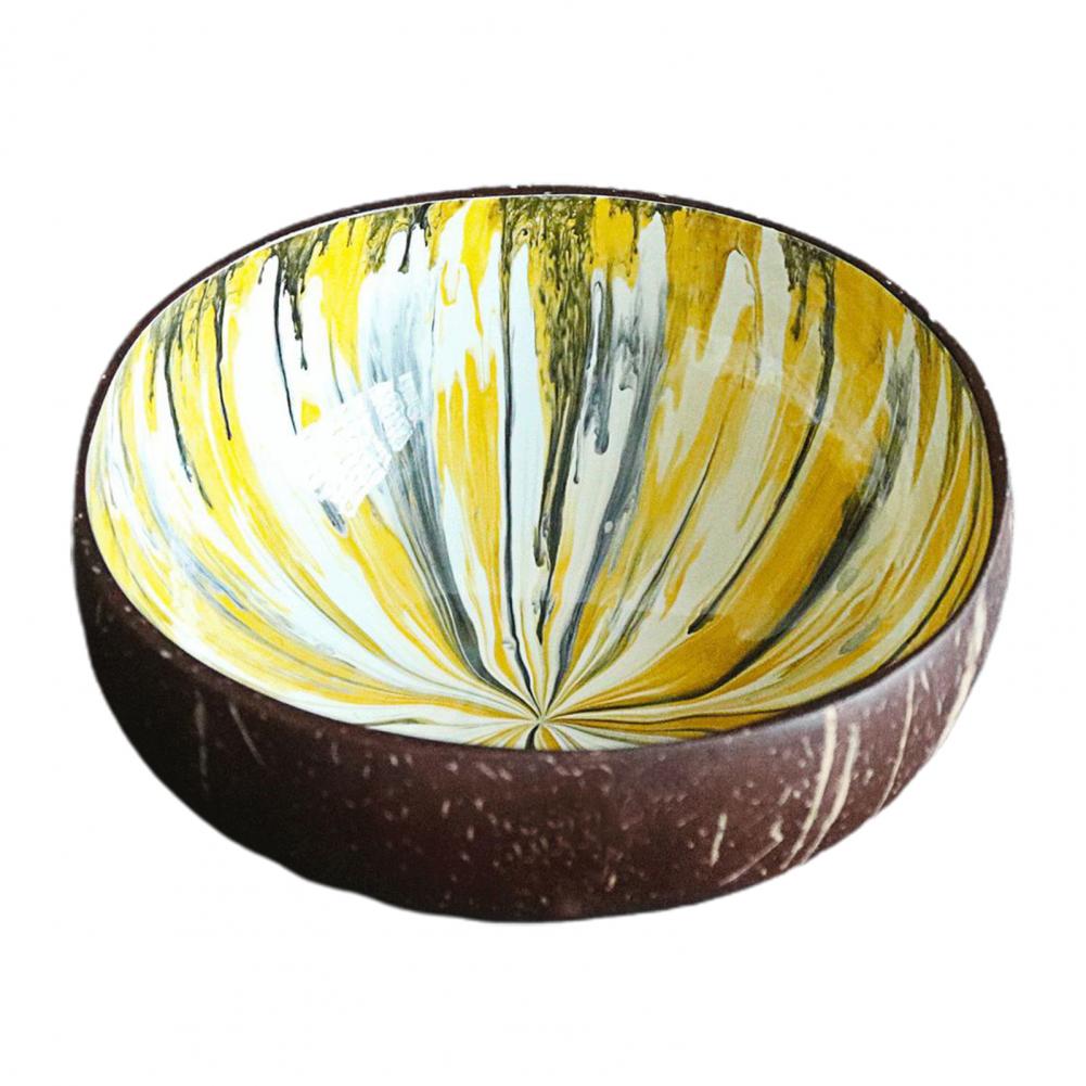 Кокосовые миски Кокосовая скорлупа Натуральные кокосовые миски Ручной работы Расписанные вручную Красивые Нежные Гладкие Натуральные миски