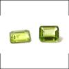 Натуральный драгоценный камень перидот изумрудной огранки, 2,60 карата, лот из 2 штук, размер 6x8 мм.