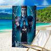 1pc Wednesday Beach Towel, Beach and Seaside Swimming Pool Equipment, Fashion Pattern, Rectangular, Travel Essentials