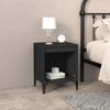 821876 vidaXL Bedside Table Black 40x35x50 Cm