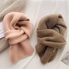 Unisex Fall Winter Scarf Knitted Thickened Solid Color Warm Soft Cozy Wide And Long Neck Protection Washable Women Men Shaw