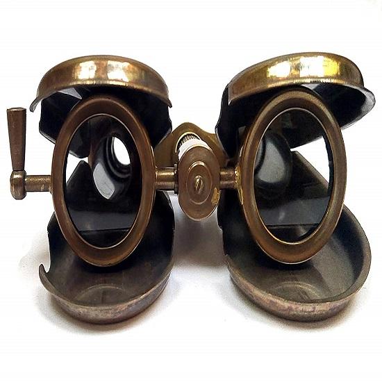 Antique Brass Nautical Spyglass Binocular 10,16 Cm