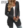 Women's Vintage Casual Solid Color Print Autumn Winter Long Sleeve Jackets & Coats