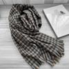 Winter Scarf 2025 New Plaid Scarf Women's Fringed Imitation Cashmere Plaid Scarf Warm Scarf Shawl