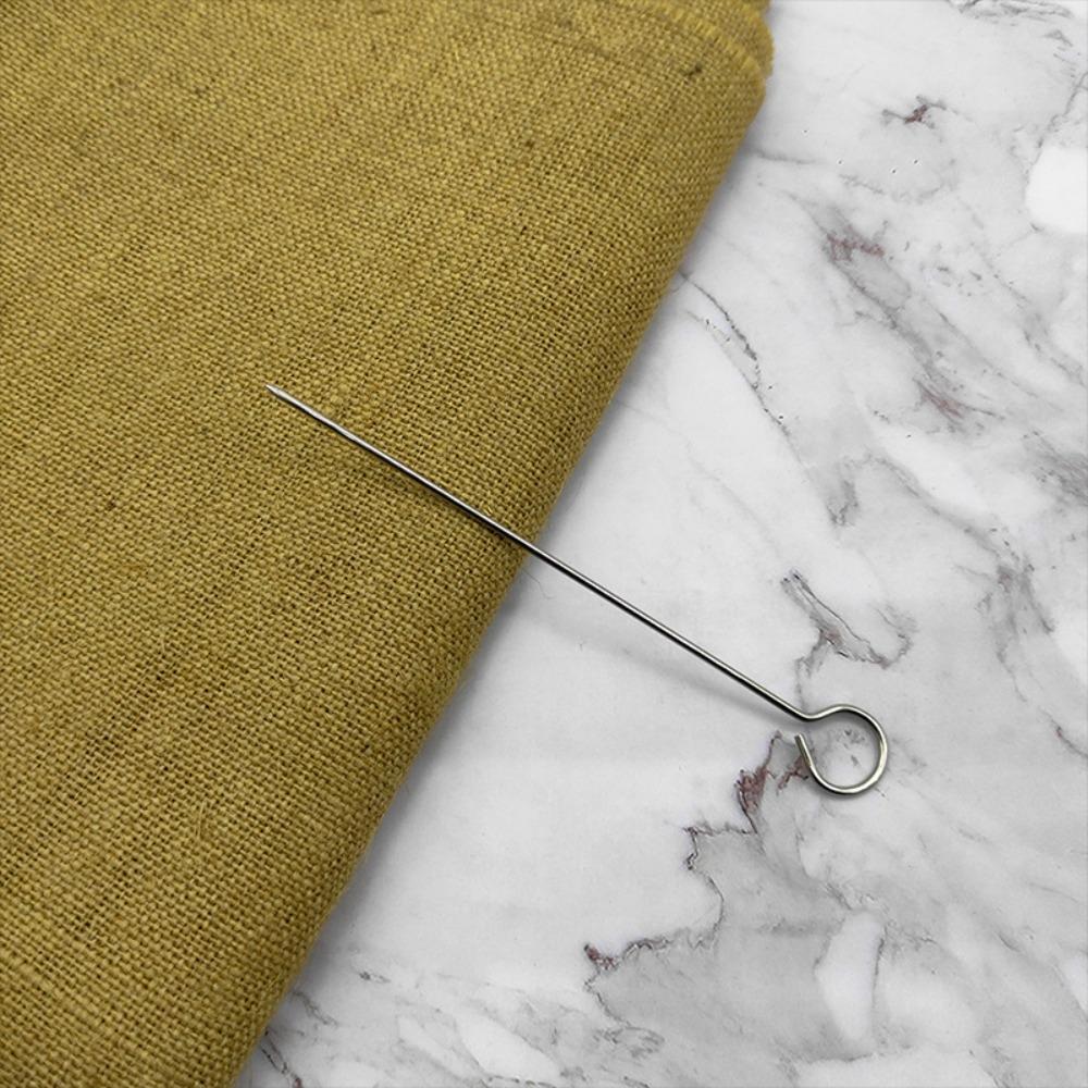 20pcs Reusable Stainless Steel Barbecue Skewer Ringed BBQ Skewers Durable Roast Goose Needle  Picnic