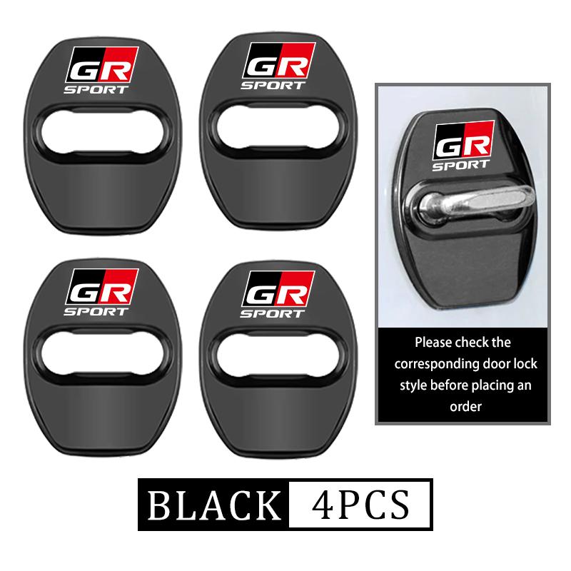 For S2 4Pcs Car Door Lock Cover Stainless Steel Protection Accessories chr Corolla Camry rav4 Yaris hilux prius avensis JH2