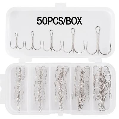 50 шт./кор. тройной рыболовный крючок рыболовный крючок из высокоуглеродистой стали тройные перевернутые крючки рыболовные снасти круглый изгиб тройной для окуня