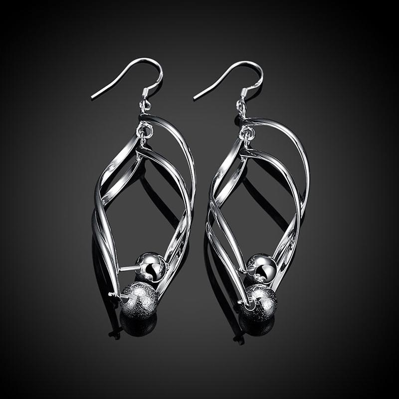 Новое поступление 2022 года, женское серебро 925 пробы, высокое качество, шлифовальный шарик, висячие длинные серьги-капли, ювелирные изделия