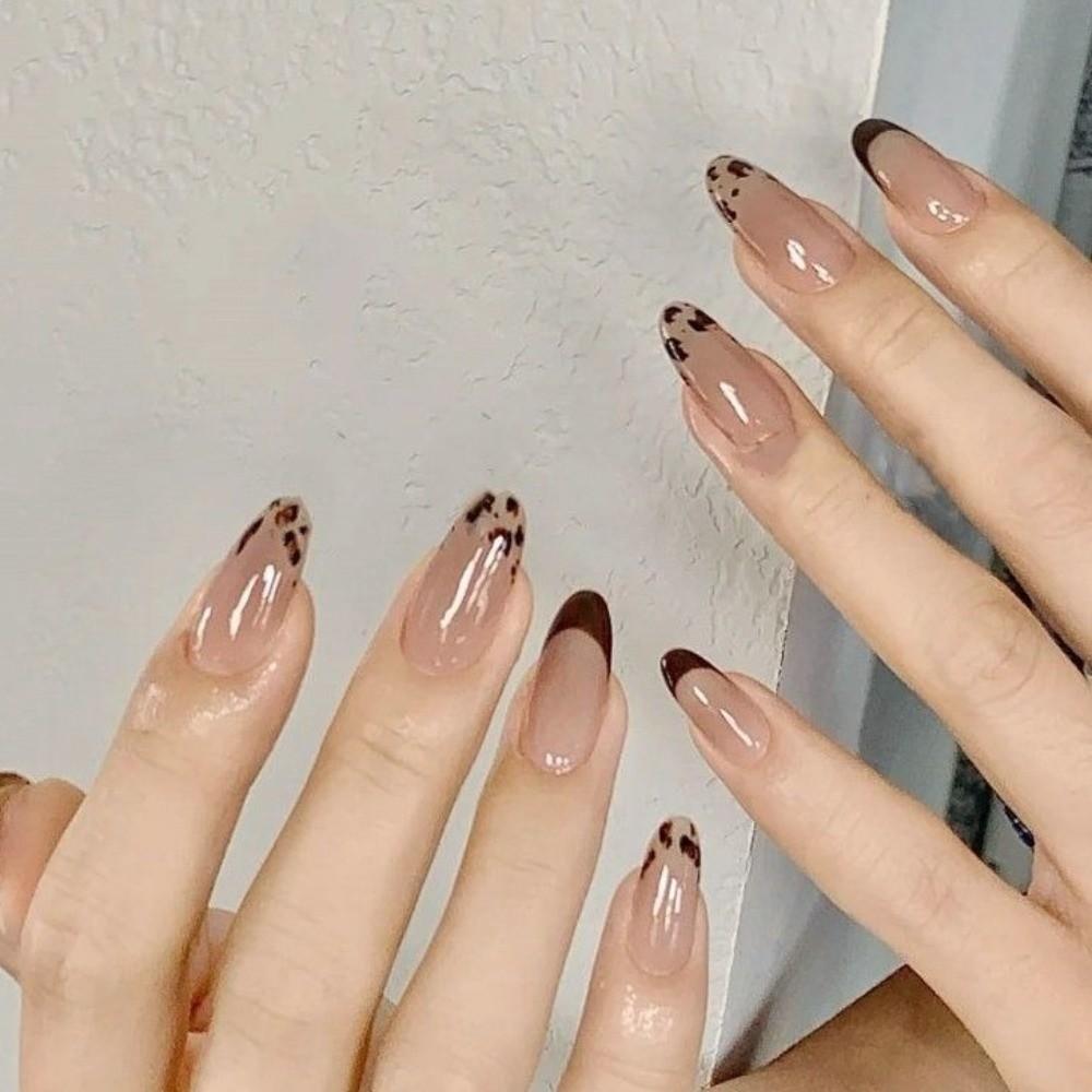 Self-Adhesive Leopard Print Nail Stickers French Nail Stickers Party Makeup Styling