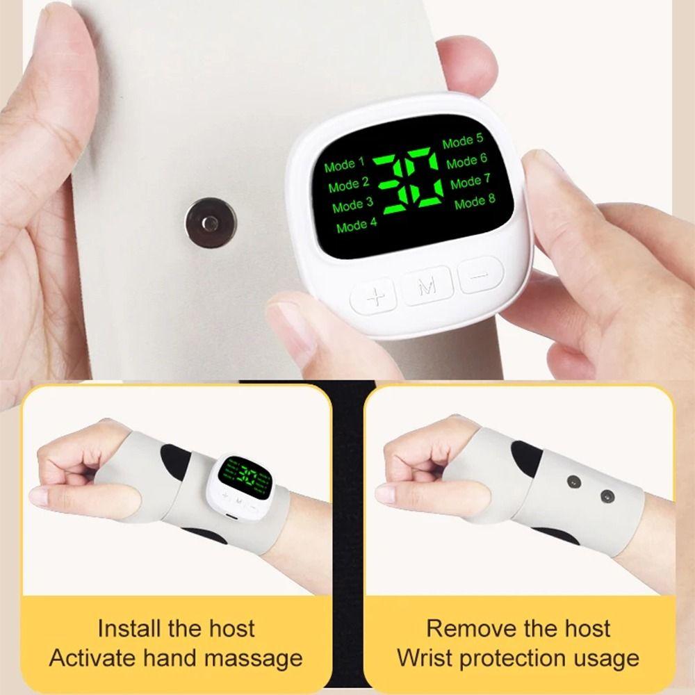 USB Rechargeable Hand Massager 8 Mode Hand Massage Instrument Electric Massage Tool  Relax Muscle