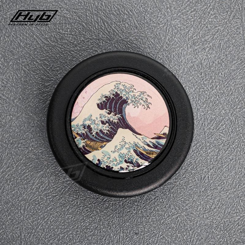 JDM Sea Waves HORN Push Cover JDM Modified Car Steering Wheel Horn Button