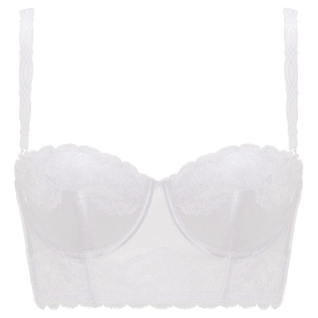 AMOSTYLE Свадебное нижнее белье Длинный бюстгальтер 0003 C75 Размер (Свадьба) (белый)