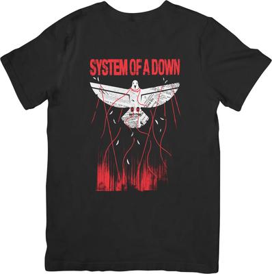 System of a down Музыка Унисекс Посадка для мужчин и женщин Качественная хлопковая футболка Черная