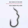 50 шт./Коробка Крючок рыболовный из высокоуглеродистой стали с тройным изгибом Острый зазубренный Рыболовные снасти Карп