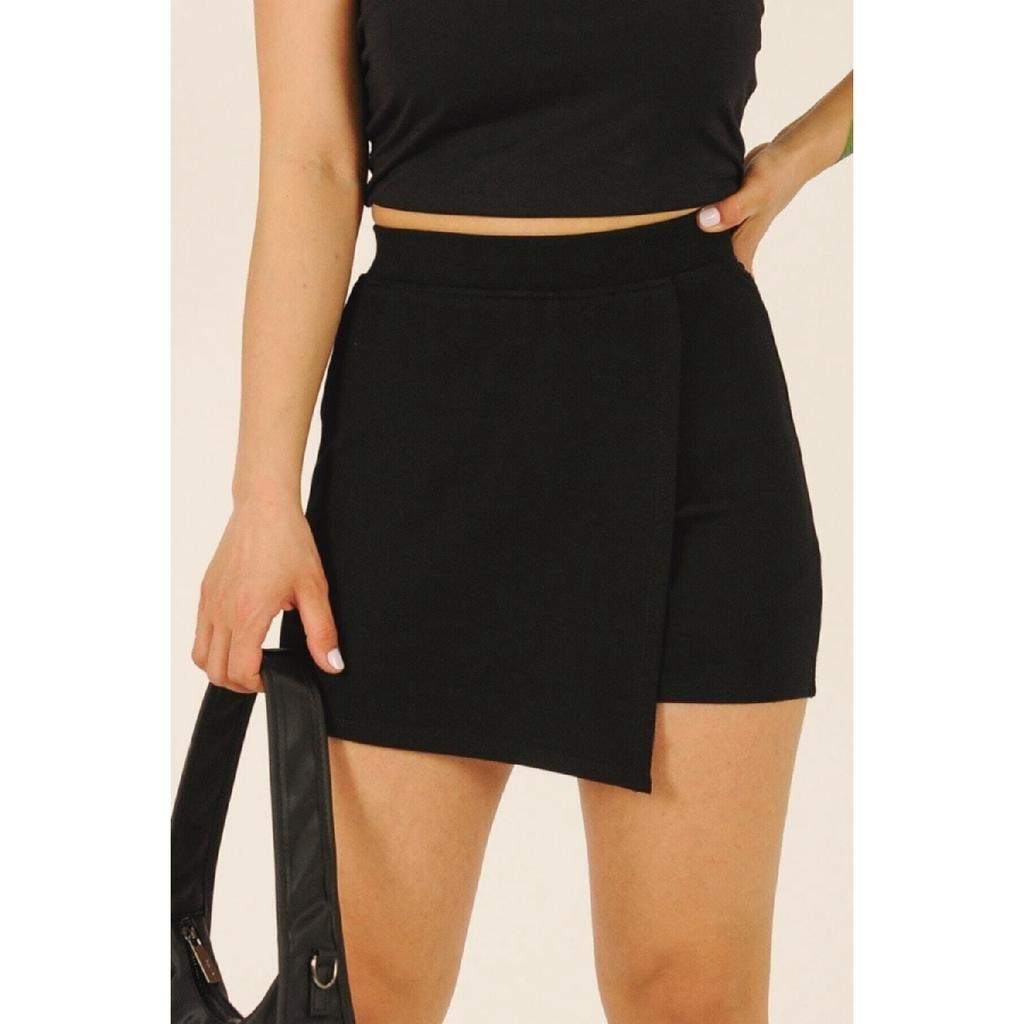 Женская черная юбка-карандаш миди
