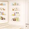 Clear Acrylic Rack For Wall L/U-Shaped Punch-Free Wall Board Storage Bathroom Kitchen Living Room Wall Display Rack Organizer